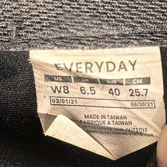 Vessi EveryDay Womens Size 8 Shoes Black White Knit Vegan Comfort Sneakers - Picture 8 of 11